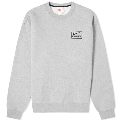 Nike X Stussy Crew Sweat Grey End Uk