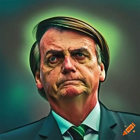 Portrait Of Former Brazilian President Jair Messias Bolsonaro