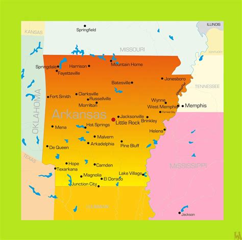 Arkansas Detailed Map Detailed Map Of Arkansas Whatsanswer