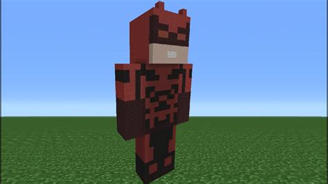 Minecraft Tutorial How To Make A Daredevil Statue Youtube