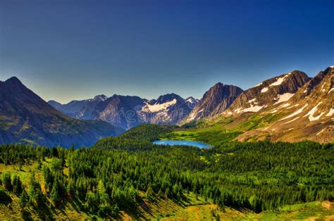 Scenic Mountain Views Kananaskis Country Alberta Canada Stock Photo