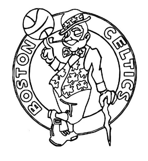 Basketball Boston Celtics Logo Coloring Page Boston Celtics Logo