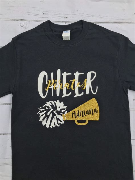 Cheer Shirt Custom Cheer Shirt Glitter Shirt Personalized Etsy