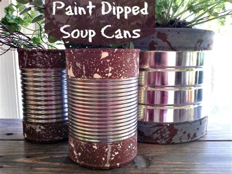 Paint Dipped Tin Cans