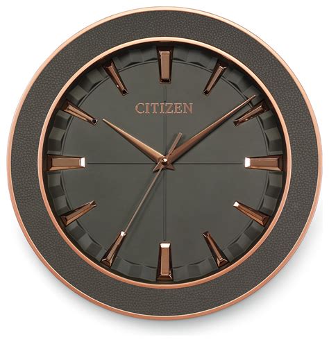 Citizen Fashion Wall Clock Metal And Leather Cc2011