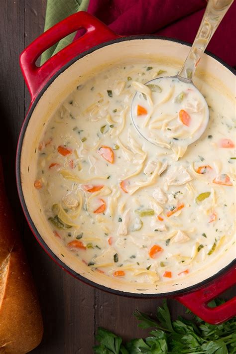Sauté for 5 min or until vegetables are softened. Creamy Chicken Noodle Soup - Cooking Classy