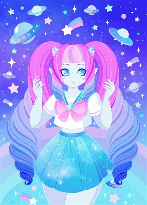 Pin By Wes Hall On Art Anime Alien Coral Art Cute Art