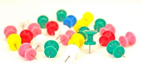 Hq Advance Jumbo Push Pins Assorted Colors 25 Pk Bakers