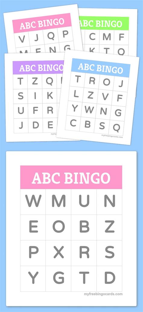 Free Printable And Virtual Bingo Cards Abc For Kids Alphabet Bingo