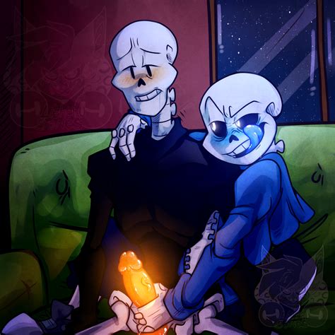 Rule 34 11 Animated Skeleton Blue Tongue Bone Brother Brothers Duo