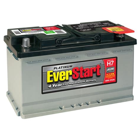 Everstart Platinum Boxed Agm Automotive Battery Group Size H7 12 Volt