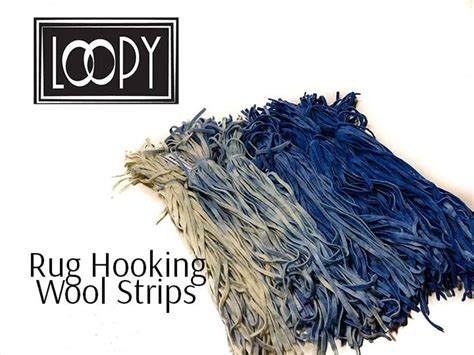 Rug Hooking Wool Strips 6 Blue Values 100 Wool Hand Dyed Etsy Canada