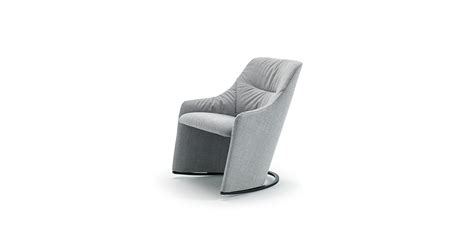 Nagi Low Rocking Armchair W Soft Upholstery Viccarbe