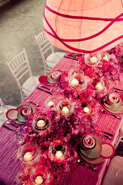 Pink Tablescape Love The Napkin Roses Pink Wedding Flowers Pink