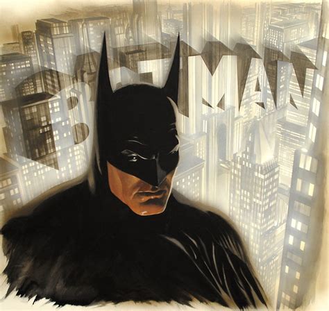 Alex Ross Batman The Legend Giclee On Paper Marvel Dc Comics Fine Art