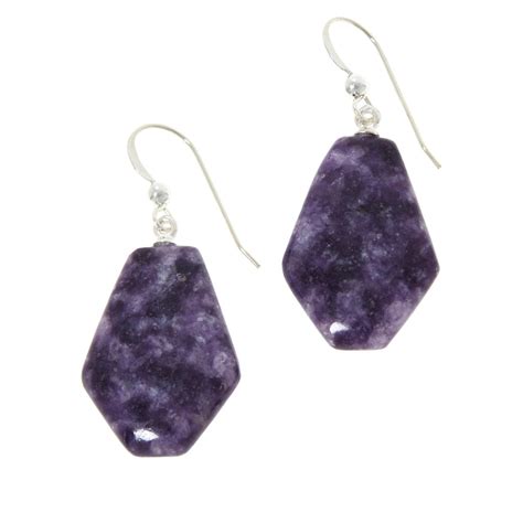 Jay King Sterling Silver Purple Lepidolite Drop Earrings 20658798 HSN