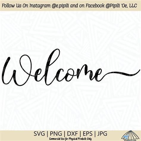 Welcome Script Svg Welcome Svg Welcome Word Art Welcome Etsy