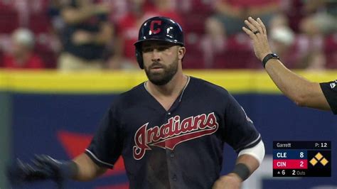video cleveland indians jason kipnis lifts a two run double to deep center field opening up