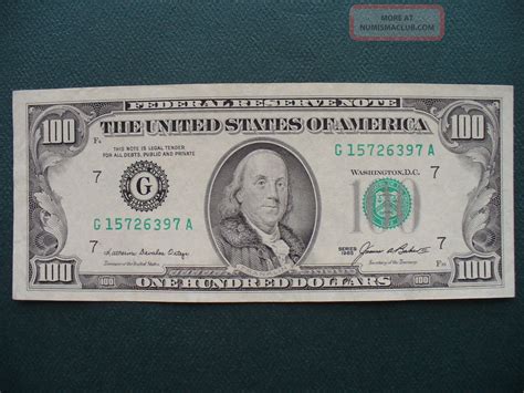 1985 100 Dollar Chicago Federal Reserve Note