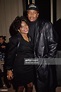 American R&B singer Michel'le , wearing a black outfit, with American ...