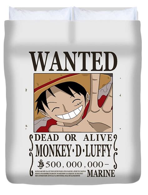Bounty Luffy Wanted One Piece Duvet Cover For Sale By Aditya Sena