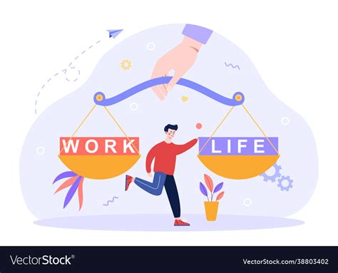 Work Life Balance Royalty Free Vector Image Vectorstock