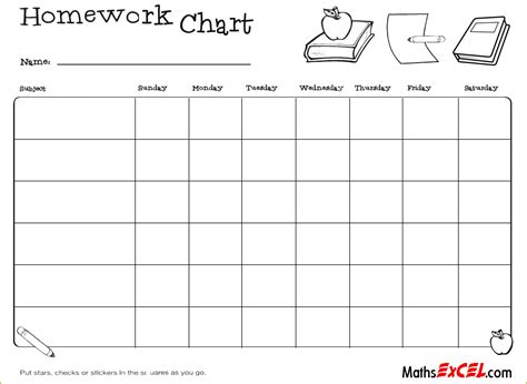 8 Homework Calendar Template Fabtemplatez