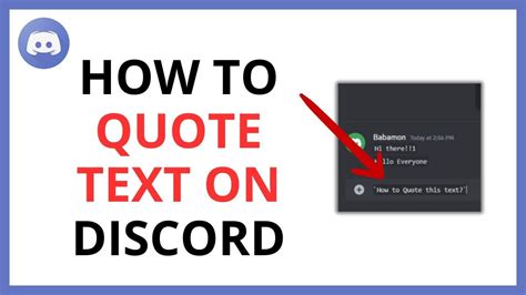 How To Quote Text On Discord Youtube