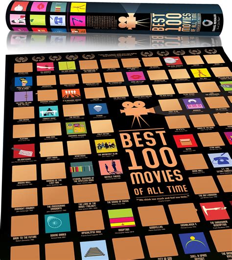 Buy 100 Movie Scratch Off By Travel Revealer Top Films Of All Time