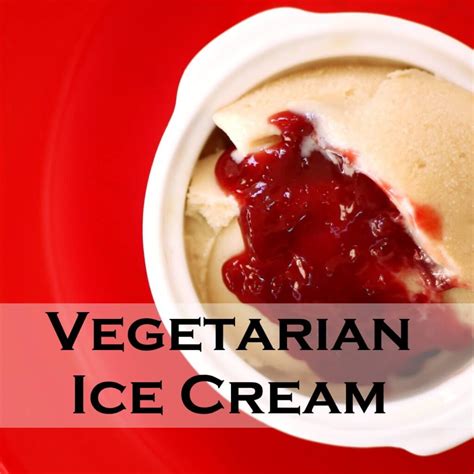 Vegetarian Ice Cream Recipe Serving Ice Cream
