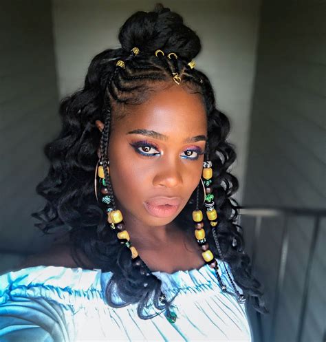 fulani inspired braids with beads by misskenk natural hair styles braids with extensions