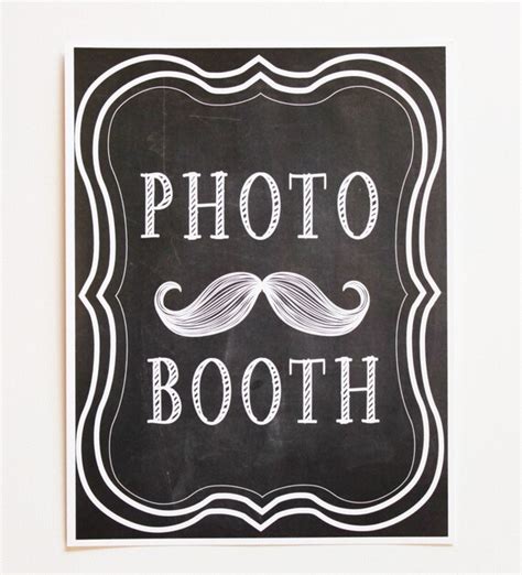 Items Similar To Printed Chalkbaord Photo Booth Sign Photo Booth Prop
