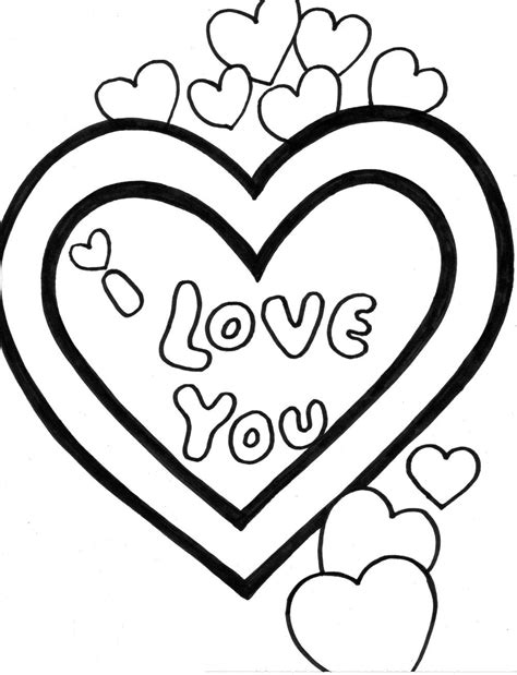 Free Printable I Love You Coloring Pages At Free