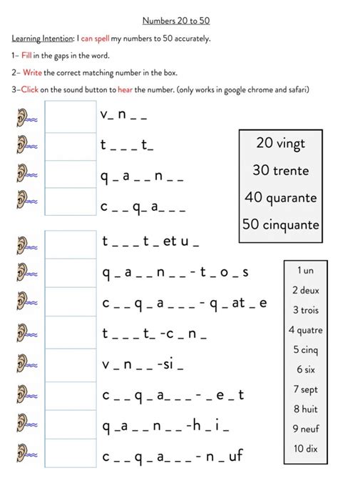 Spelling Numbers Worksheets 99worksheets