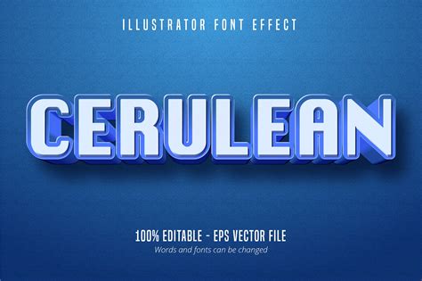 Cerulean Text 3d Blue Editable Font Effect 571680 Plugins Design