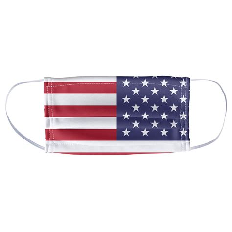 Reversed Usa American Flag Military 1 Ply Reusable Face Mask Covering