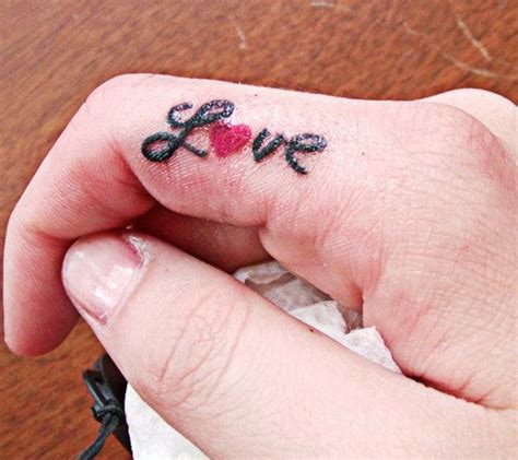 51 stylish love tattoo designs for your fingers