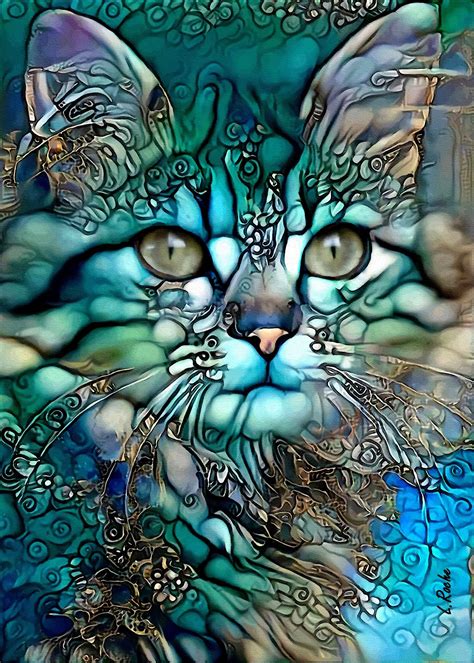Josefina Digital Arts By Lroche Artmajeur Cat Artwork Cat