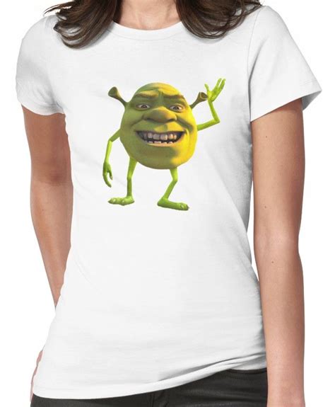 Shrek Wazowski Fitted T Shirt By Greedretro T Shirts For Women First