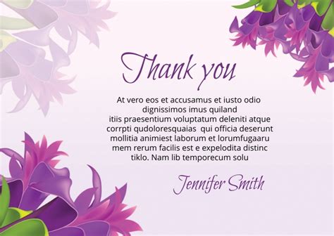 Printable Free Funeral Thank You Cards Templates Printable Templates