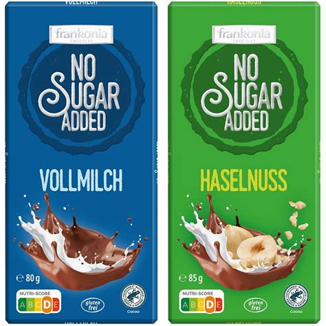 Frankonia Chocolat No Sugar Added Vollmilch Schokolade Glutenfrei G