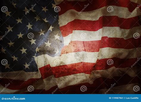 Grunge American Flag Stock Image Image Of Weathered 119987961