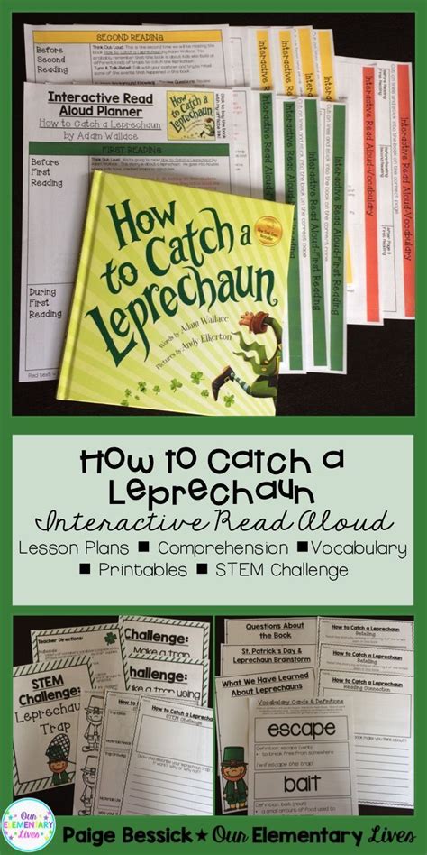 Interactive Read Aloud For How To Catch A Leprechaun By Adam Wallace It Includes Lesson Plans