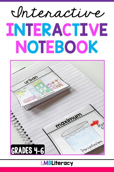 Interactive Vocabulary Notebook Grades 4 6 Vocabulary Interactive