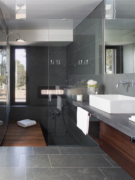 Design Inspiration Modern Bathroom Dark Gray Studio Mm Architect