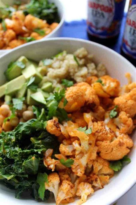 Try other healthy choice power bowls with riced cauliflower, including chicken marinara, pesto. Spicy Cauliflower Power Bowl - pumpkinandpeanutbutter ...