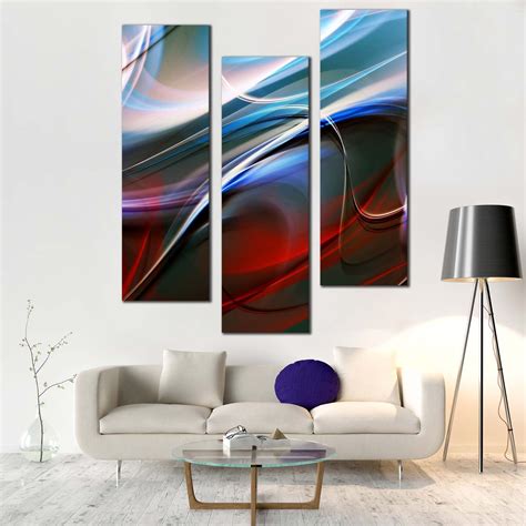 Beautiful Abstract Canvas Print Blue Abstract Patterns Triptych Canvas