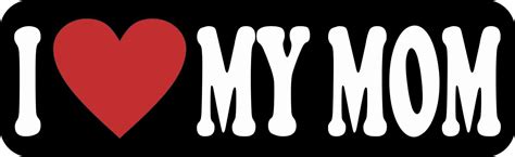 10in X 3in I Heart My Mom Magnet Vinyl Inspirational Vehicle Magnets