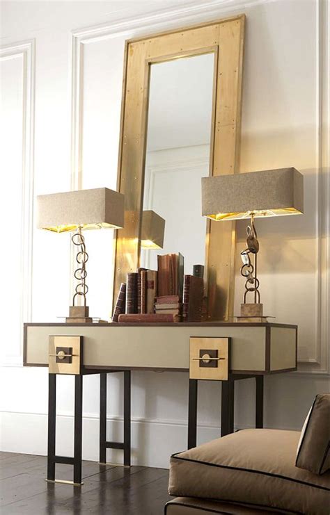 Metals Brass Console Table Lamps Mirror Pinterest