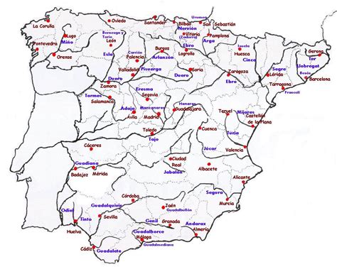 Mapa Ríos España Mapa Europa